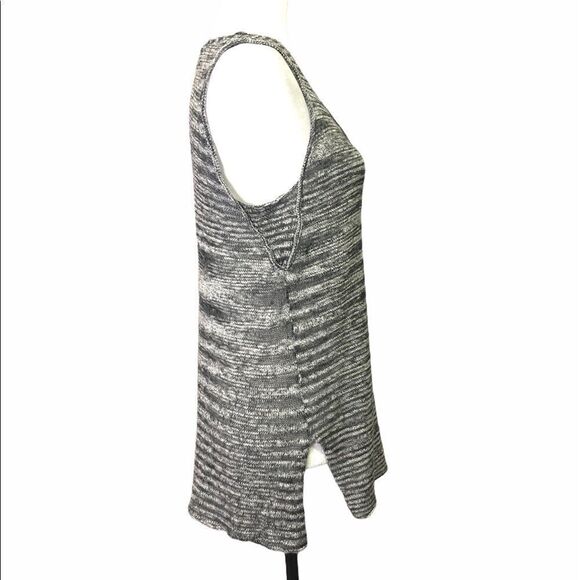 WHITE + warren marled gray knitted sleeveless - Picture 2 of 6